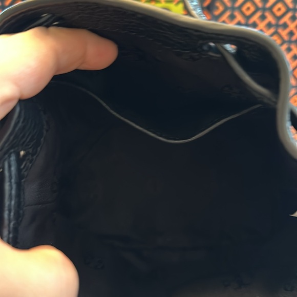 Like new Authentic Tory Burch Thea Mini Bucket Backpack in black. - Picture 10 of 16